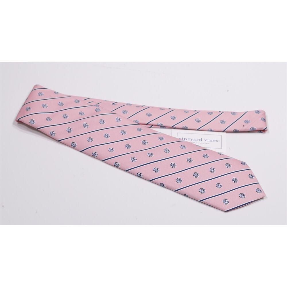 Vineyard Vines x Golf Association of Philly Pink Silk Necktie Tie New - Picture 2 of 6